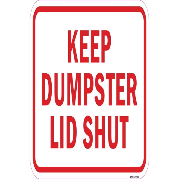 Signmission Safety Sign, 12 in Height, Aluminum, 18 in Length, 25129 A-1218-25129 - main